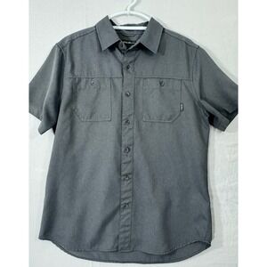 Eddie‎ Bauer Gray Short Sleeve Outdoor Collection Medium With Two Front Pockets